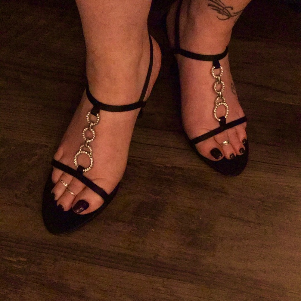Never worn- Nina, Strappy Bling Heels